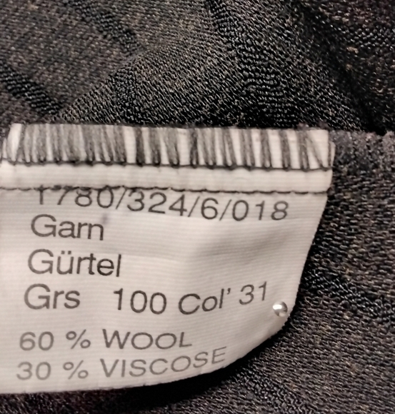 Men's Black Pinstripe Wool Blend Shirt/Jacket.   See Measurements - Picture 4 of 4